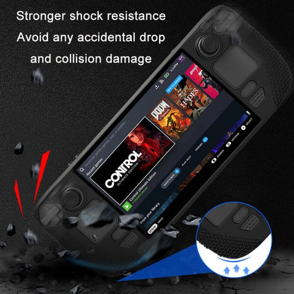 All-Inclusive Silicone Cover With Button Cap For Steam Deck, (Red), (Pink), (Black), (Blue)
