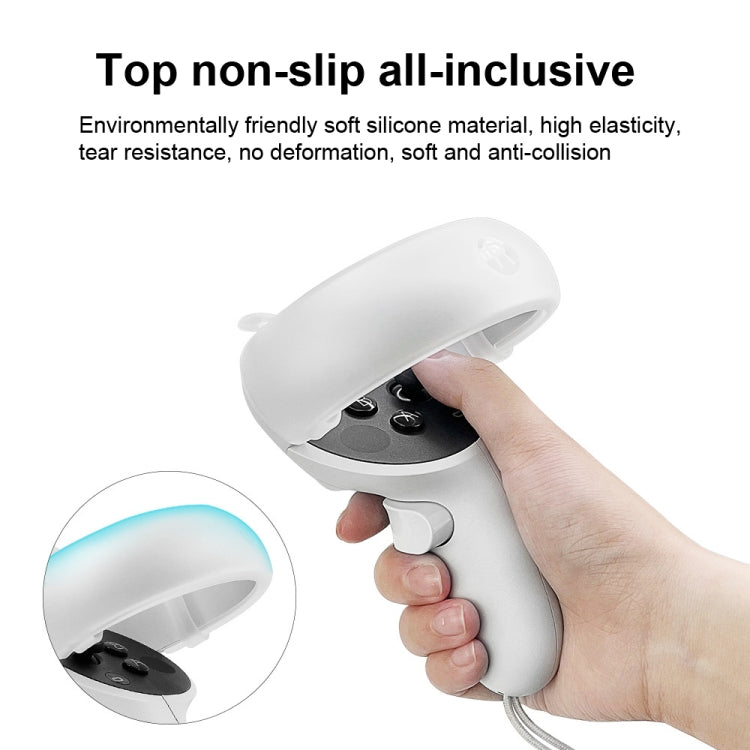 1 Pair  Controller Grip Anti-collision Silicone Ring for Meta Quest 2