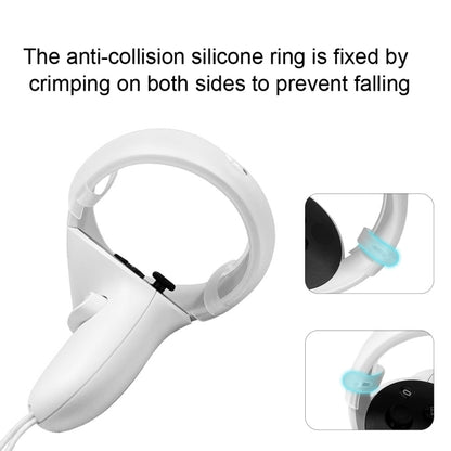 1 Pair  Controller Grip Anti-collision Silicone Ring for Meta Quest 2
