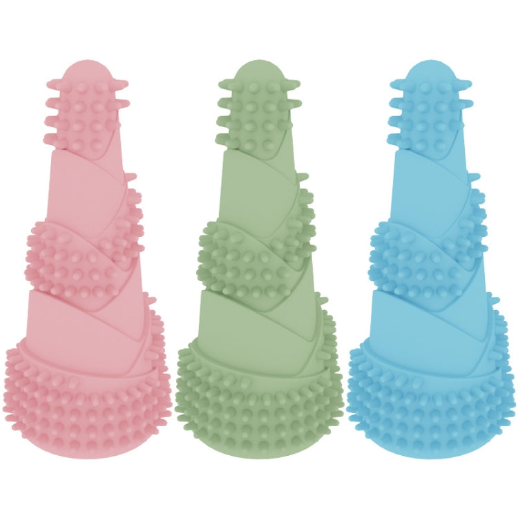Pet Molar Stick Bamboo Shoot-shaped Chewing Toy Stick, Light Sky Blue, Pink, Avocado Green