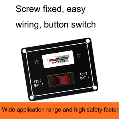 Marine Dual Battery Tester Pointer Voltmeter