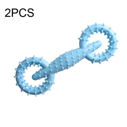TPR Pet Pull Ring Molar Stick Toy Dog Chew Toy, Blue, Pink, Green, Rose Red, Lake Blue, Orange