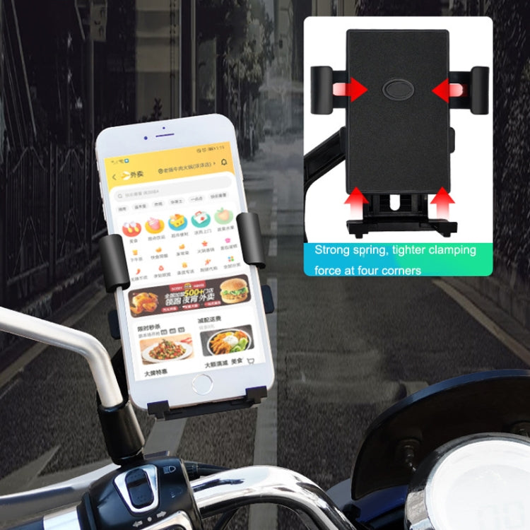 YY02 Bicycle Motorcycle Electric Vehicle Universal Mobile Phone Holder, Style:, Car Handle Model, Rearview Mirror Model, Rearview Mirror + Wrench + Screw