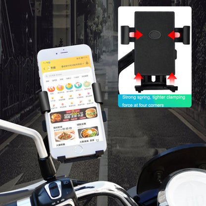 YY02 Bicycle Motorcycle Electric Vehicle Universal Mobile Phone Holder, Style:, Car Handle Model, Rearview Mirror Model, Rearview Mirror + Wrench + Screw