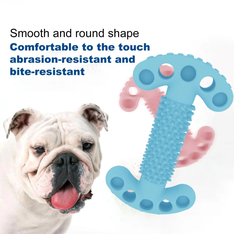 Pet Toy Bone Shaped Molar Stick TPR Gnawing Teeth Cleaning Toy, Light Sky Blue, Light Pink, Avocado Green, Purple, Rose Red, Orange, Peacock Blue