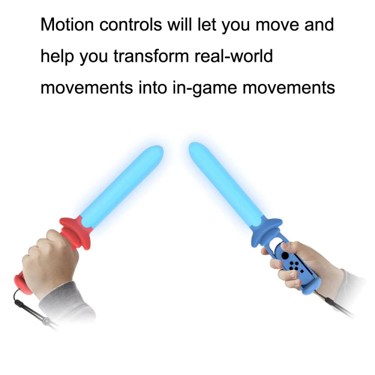 DOBE TNS-2109 Left and Right Handle Somatosensory Luminous Sword for Nintendo Switch, Red, Blue