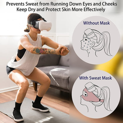 VR Glasses Head-mounted Breathable Sweat-proof Eye Mask, Black Gray, Purple, Orange Gray, Blue White, Navy, Colorful