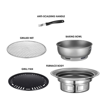 Home Multifunctional Adjustable Fire Barbecue Grill, Size:, S (Grill Pan), S (Grill Net), S (Pan+Net), L (Grill Pan), L (Grill Net), L (Pan+Net)