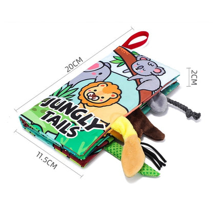 Baby Early Education Three-dimensional Tail Cloth Book Toddler Toy Book, Bird World (6 Pages ), Dinosaur World (6 Pages), Ocean World (6 Pages), Animal World (6 Pages), Farm Tail (4 Pages), Ocean Tail (4 Pages), Jungle Tail (4 Pages)
