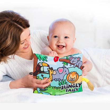 Baby Early Education Three-dimensional Tail Cloth Book Toddler Toy Book, Bird World (6 Pages ), Dinosaur World (6 Pages), Ocean World (6 Pages), Animal World (6 Pages), Farm Tail (4 Pages), Ocean Tail (4 Pages), Jungle Tail (4 Pages)