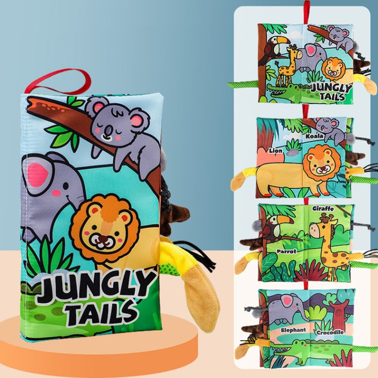 Baby Early Education Three-dimensional Tail Cloth Book Toddler Toy Book, Bird World (6 Pages ), Dinosaur World (6 Pages), Ocean World (6 Pages), Animal World (6 Pages), Farm Tail (4 Pages), Ocean Tail (4 Pages), Jungle Tail (4 Pages)