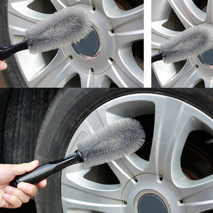 4 PCS Car Wheel Brush Car Washing Supplies, Black, Grey