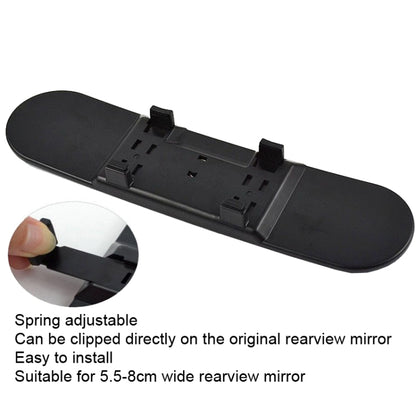 DM-055 28.8cm Car Large Field of View Anti-dazzle Blue Mirror Reversing Curved Rearview Mirror, 28.8cm