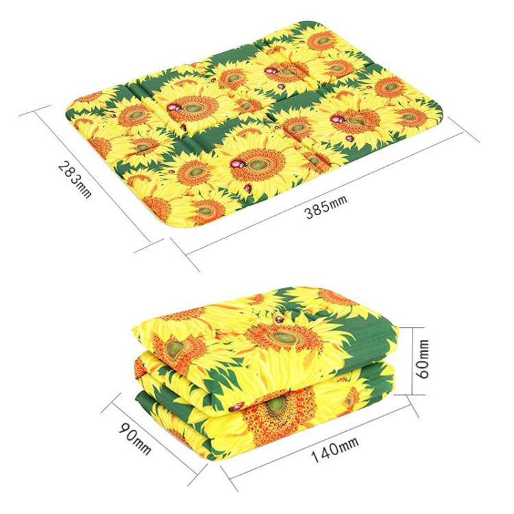 Portable Dirty Park Folding Picnic Mat Moisture-proof and Cool Cushion, 38.5x28.3x0.8cm Sunflowers, 38.5x28.3x0.8cm Cloud Sea, 38.5x28.3x0.8cm Flower, 38.5x28.3x0.8cm Leaves