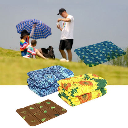 Portable Dirty Park Folding Picnic Mat Moisture-proof and Cool Cushion, 38.5x28.3x0.8cm Sunflowers, 38.5x28.3x0.8cm Cloud Sea, 38.5x28.3x0.8cm Flower, 38.5x28.3x0.8cm Leaves