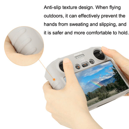 Sunnylife For DJI RC Remote Control Silicone Protective Case, Style: With Hood (Gray), For Mini 3 Pro DJI RC Without Hood (Black), For DJI RC Without Hood (Gray)