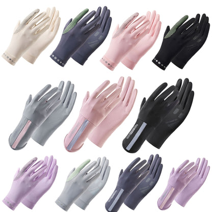 1 Pair XC-14 Riding Driving Sunscreen Anti-UV Fingerless Ice Silk Gloves, Style:, Honeycomb (Purple), Honeycomb (Pink), Honeycomb (Yellow), Honeycomb (Gray), Honeycomb (Black), Honeycomb (Dark Gray), Line (Purple), Line (Dark Gray), Line (Light Gray)