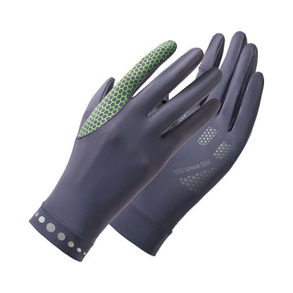 1 Pair XC-14 Riding Driving Sunscreen Anti-UV Fingerless Ice Silk Gloves, Style:, Honeycomb (Purple), Honeycomb (Pink), Honeycomb (Yellow), Honeycomb (Gray), Honeycomb (Black), Honeycomb (Dark Gray), Line (Purple), Line (Dark Gray), Line (Light Gray)