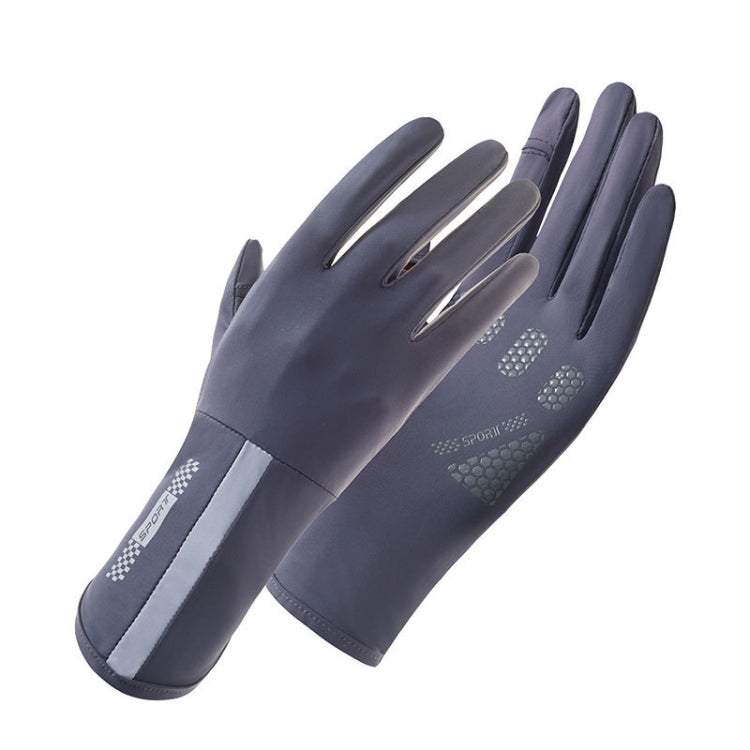 1 Pair XC-14 Riding Driving Sunscreen Anti-UV Fingerless Ice Silk Gloves, Style:, Honeycomb (Purple), Honeycomb (Pink), Honeycomb (Yellow), Honeycomb (Gray), Honeycomb (Black), Honeycomb (Dark Gray), Line (Purple), Line (Dark Gray), Line (Light Gray)