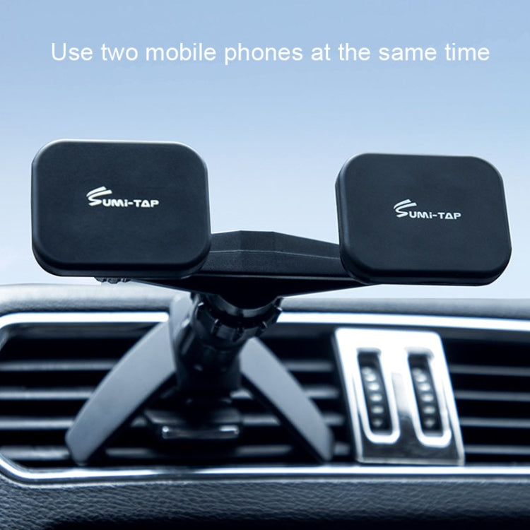 SUMITAP STH-S44Y Car Mobile Phone Double Head Magnetic Stand, STH-S44Y Black, STH-S44Y Blue, STH-S44Y Gray