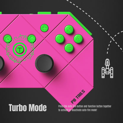 PB TAILS For Switch Bluetooth Wireless Gamepad, Style:, Ordinary Edition (Army Green), Ordinary Edition (Yellow Green), Ordinary Edition (Rose Red), Ordinary Edition (Black Silver), Deluxe Edition (Army Green), Deluxe Edition (Yellow Green)...