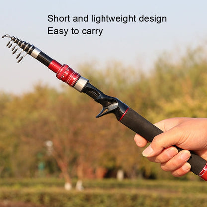 Telescopic Lure Rod Mini Fishing Rod Portable Fishing Tackle, 1.5m, 1.8m, 2.1m, 2.4m