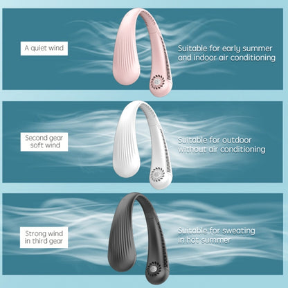 Lazy Hanging Neck Fan Bladeless Silent Sports Fan,Model:, T36 Black 3000 mAh, A306 Four -core 4000 mAh Pink