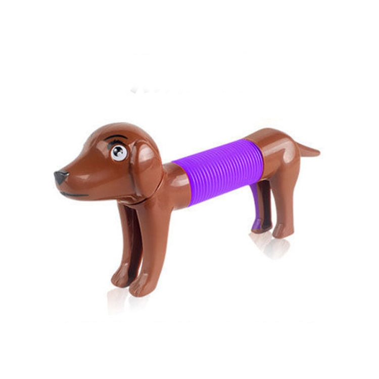 5 PCS Retractable Dog Puzzle Decompression Telescopic Tube Toy, White, Light Khaki, Khaki, Brown