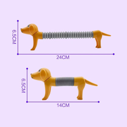 5 PCS Retractable Dog Puzzle Decompression Telescopic Tube Toy, White, Light Khaki, Khaki, Brown