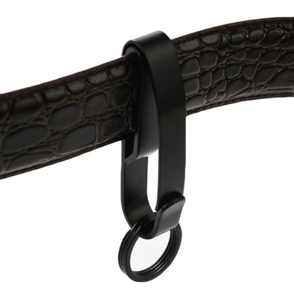 Key Clamp Belt Buckle Stainless Steel EDC Outdoor Buckle, Black