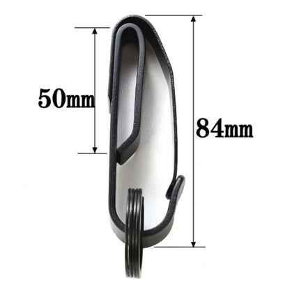 Key Clamp Belt Buckle Stainless Steel EDC Outdoor Buckle, Black