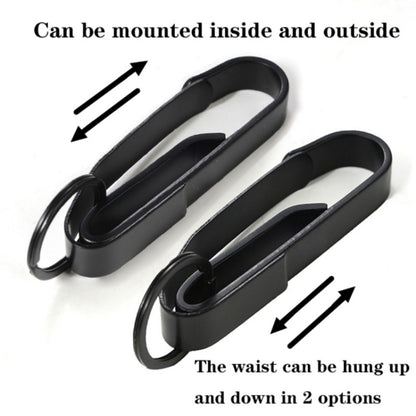 Key Clamp Belt Buckle Stainless Steel EDC Outdoor Buckle, Black