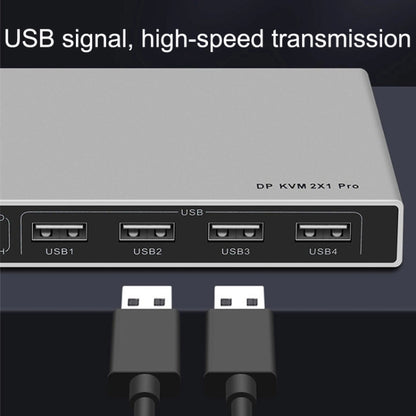 KYSW59 60HZ DP USB KVM Switch 2-in-1 Computer Sharing Device, KYSW59, 8K