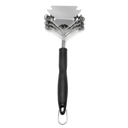 Three-headed Shovel-type Spring Brush BBQ Grill Mesh Wire Brush