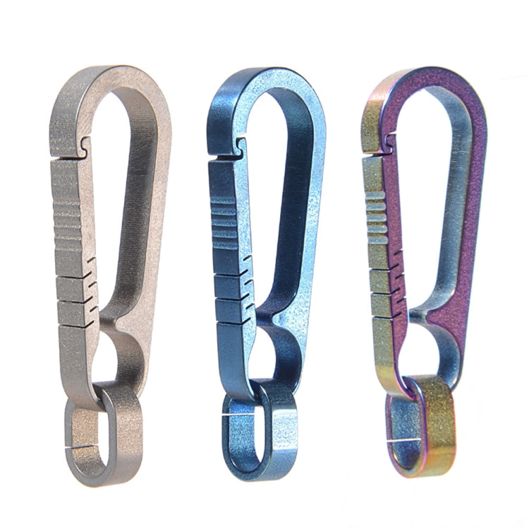 Men Titanium Alloy Keychain Car Key Waist Hanging, Colorful Titanium, Titanium Color, Blue