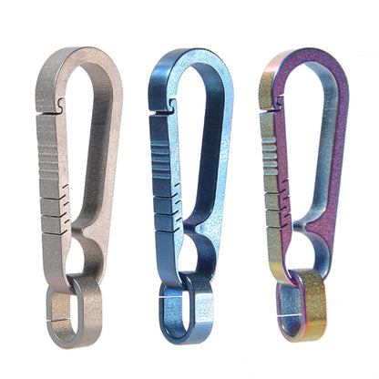 Men Titanium Alloy Keychain Car Key Waist Hanging, Colorful Titanium, Titanium Color, Blue