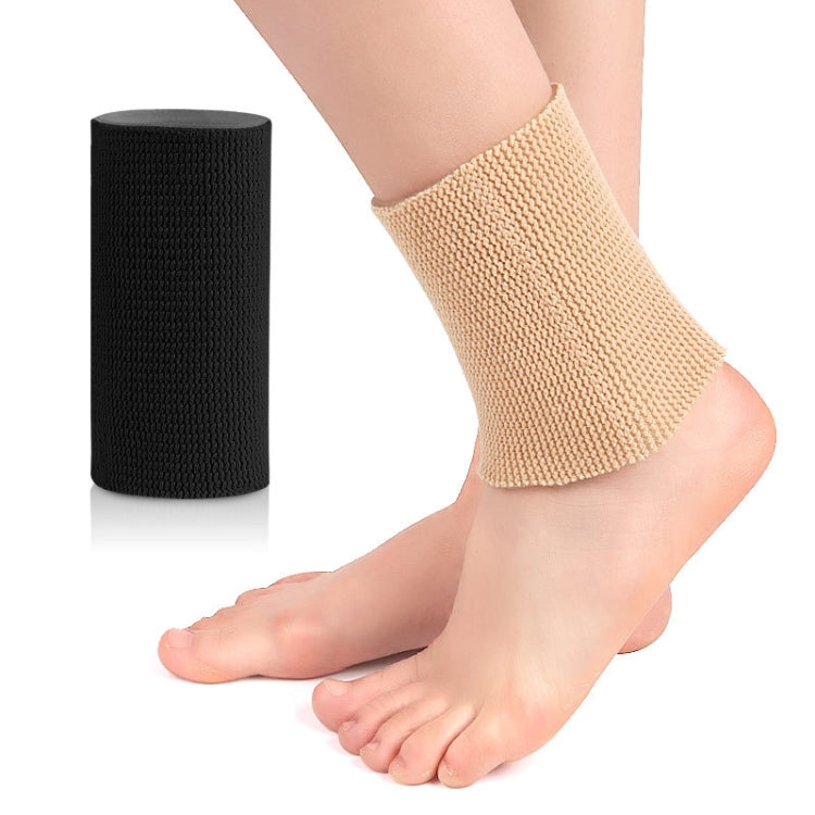 Skating SEBS Sports Ankle Support Elastic Compression Soft Foot Cover, Skin Color, Black