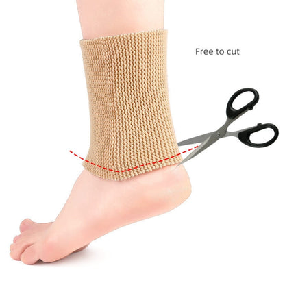Skating SEBS Sports Ankle Support Elastic Compression Soft Foot Cover, Skin Color, Black