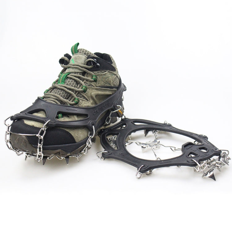 1 Pair  23 Spikes Crampons Outdoor Winter Walk Ice Fishing Snow Shoe Spikes,Size:, M Orange, L Orange, XL Orange, M Black, L Black, XL  Black