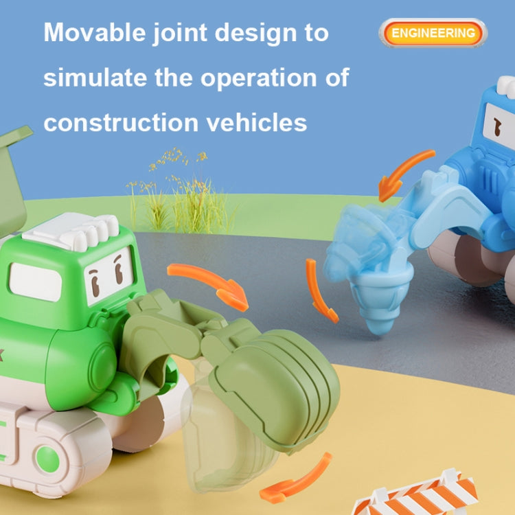 3 PCS 7799 Pressing Inertia Forward Cartoon Children Toy Car, Red, Blue, Green, Yellow