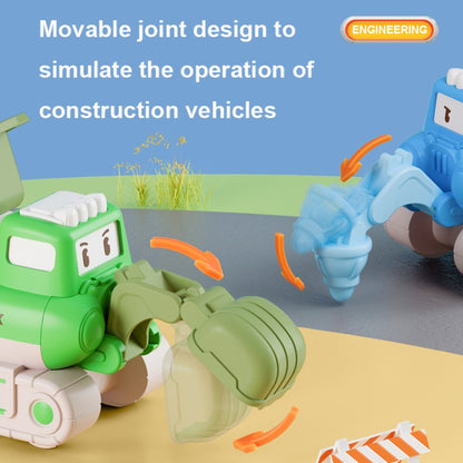 3 PCS 7799 Pressing Inertia Forward Cartoon Children Toy Car, Red, Blue, Green, Yellow