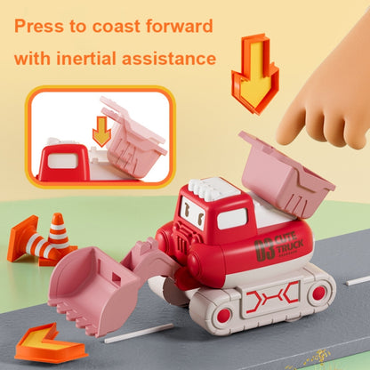 3 PCS 7799 Pressing Inertia Forward Cartoon Children Toy Car, Red, Blue, Green, Yellow