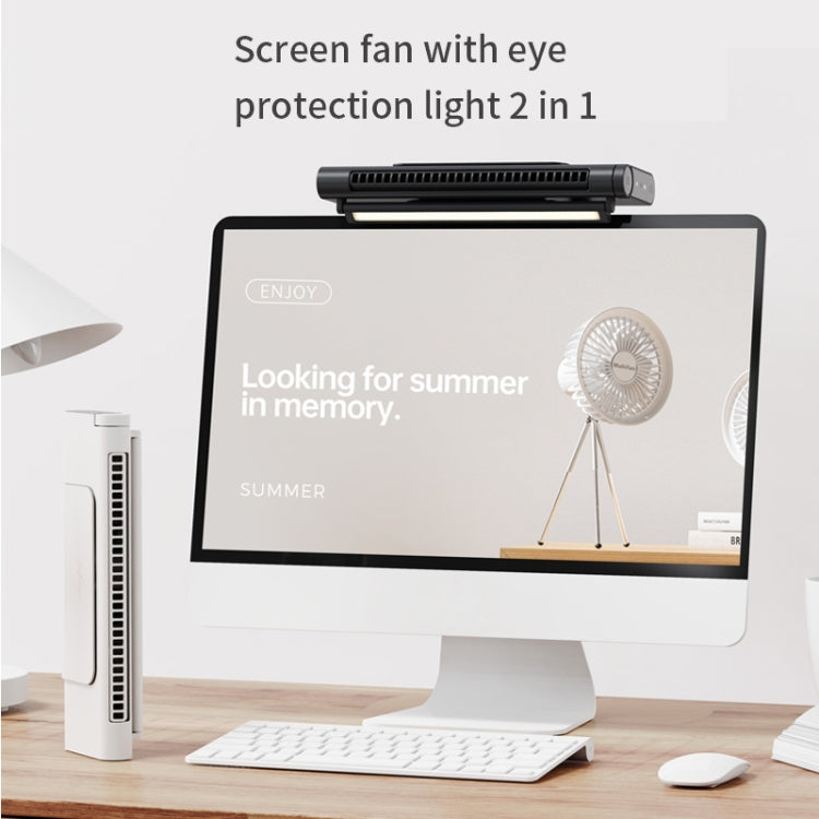 JXS-GP1 Computer Screen Bladeless Turbo Silent Fan With Eye Protection Light Function, GP1 (White), GP1 (Black)