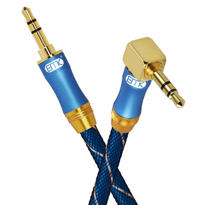 EMK 90-Degree Car 3.5mm Audio Cable Extension Cable, Cable Length:, 0.5M, 1M, 1.5M, 2M, 3M, 5M