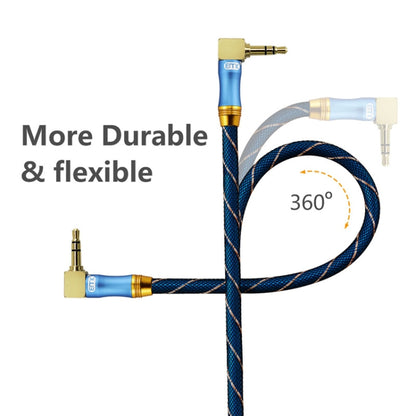 EMK 90-Degree Car 3.5mm Audio Cable Extension Cable, Cable Length:, 0.5M, 1M, 1.5M, 2M, 3M, 5M