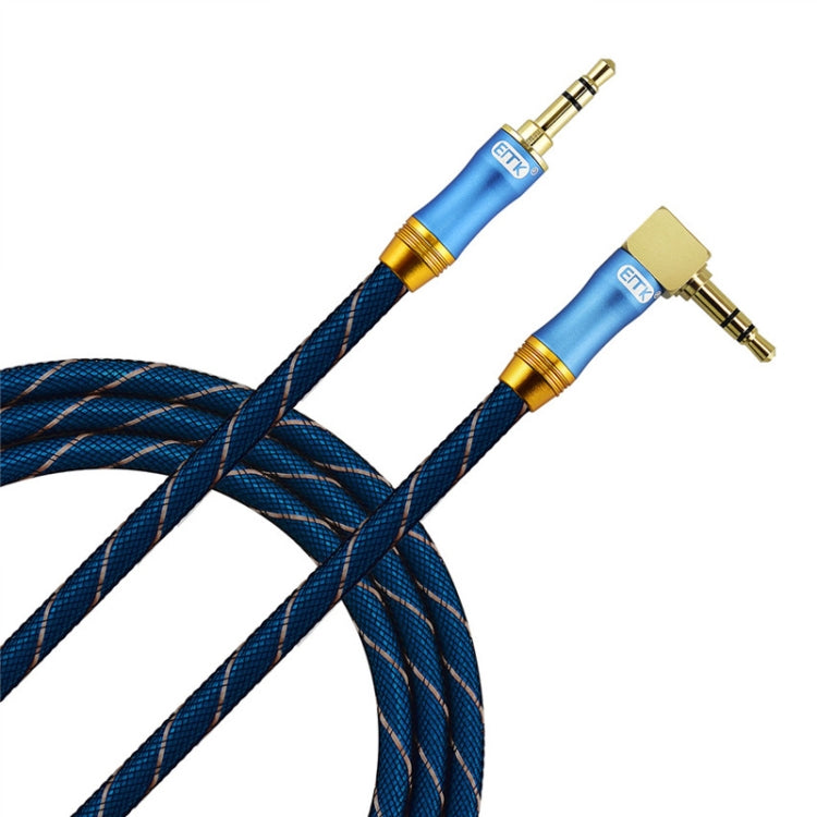 EMK 90-Degree Car 3.5mm Audio Cable Extension Cable, Cable Length:, 0.5M, 1M, 1.5M, 2M, 3M, 5M