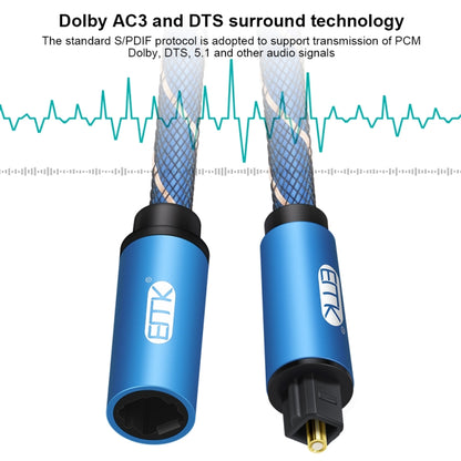 EMK Male To Female SPDIF Paired Digital Optical Audio Extension Cable, Cable Length:, 1m (Blue), 1.5m (Blue), 2m (Blue), 3m (Blue)