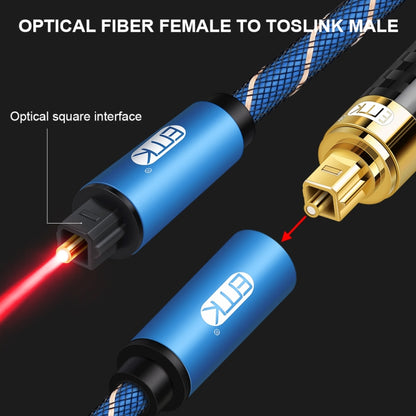 EMK Male To Female SPDIF Paired Digital Optical Audio Extension Cable, Cable Length:, 1m (Blue), 1.5m (Blue), 2m (Blue), 3m (Blue)