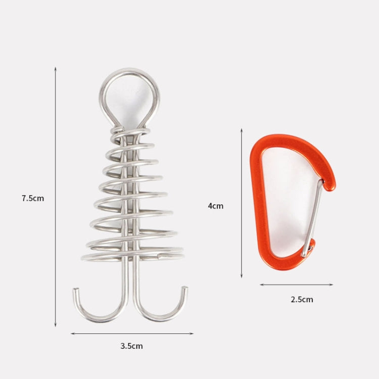 Outdoor Barracks Octopus Buckle Camping Deck Nail Stainless Steel Fixed Tent Rope Buckle, Octopus Buckle