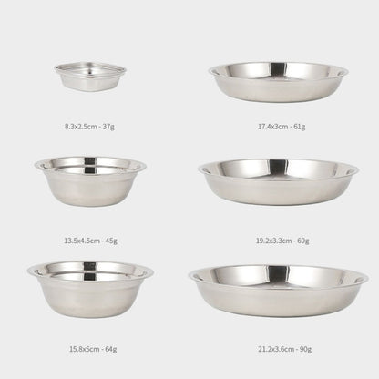 CLS Portable Stainless Steel Dinner Plate Outdoor Camping Cutlery, 22 PCS / Set